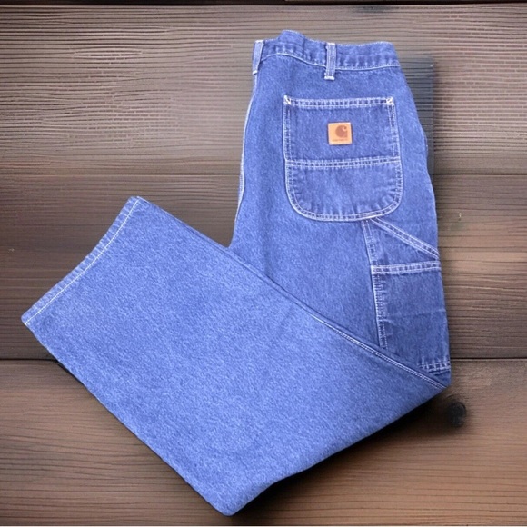 Carhartt Men's Loose Original Fit Work Dungaree Jeans B13-DST 38x30 NWOT - Picture 1 of 3